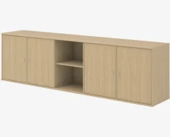 Reol Mistral 5 sekt. m/4 Døre Eg