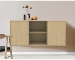 Reol Mistral 3 Sekt. m/2 Døre Eg