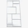 Reol skrå hvid/hvid 102x178 cm