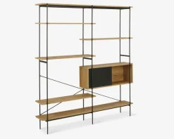 Reol sort metal/vild eg