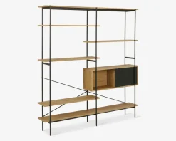 Reol sort metal/vild eg