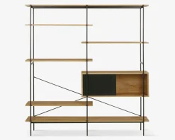 Reol sort metal/vild eg