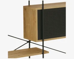 Reol sort metal/vild eg