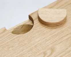 Reolopstilling med døre og skuffer olieret eg