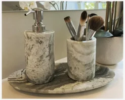 Sæbedispenser Marmor Grøn/Grå