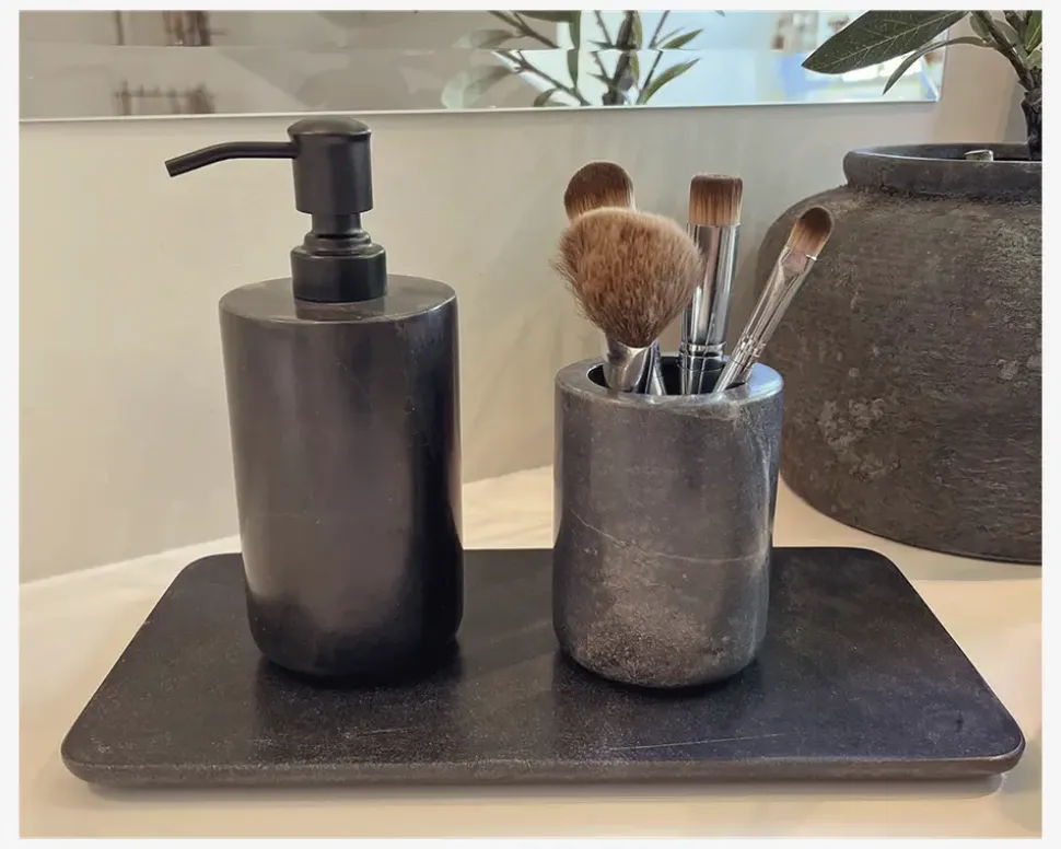 Sæbedispenser Marmor Sort