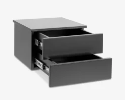 Sengebord Avignon med 2 skuffer Sort