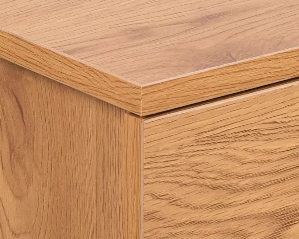 Sengebord Avignon med 1 skuffe vild eg kunstfiner