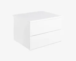 Sengebord Avignon med 2 skuffer hvid