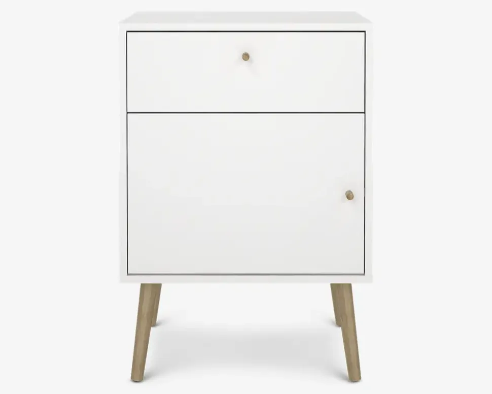 Sengebord Bodo i hvid