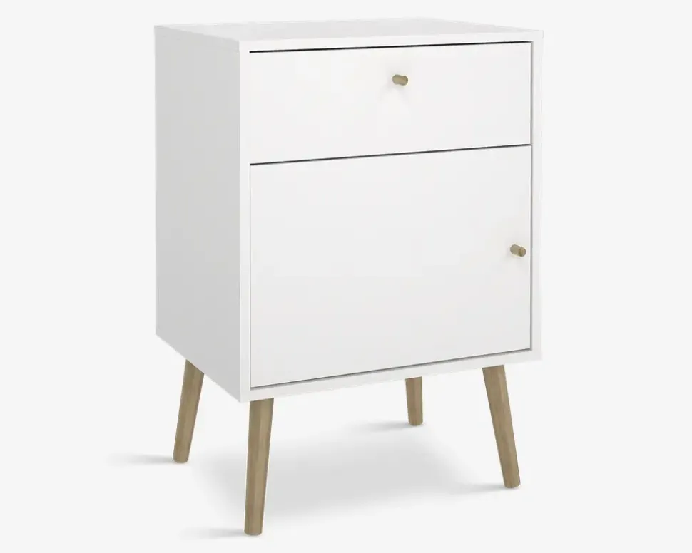 Sengebord Bodo i hvid