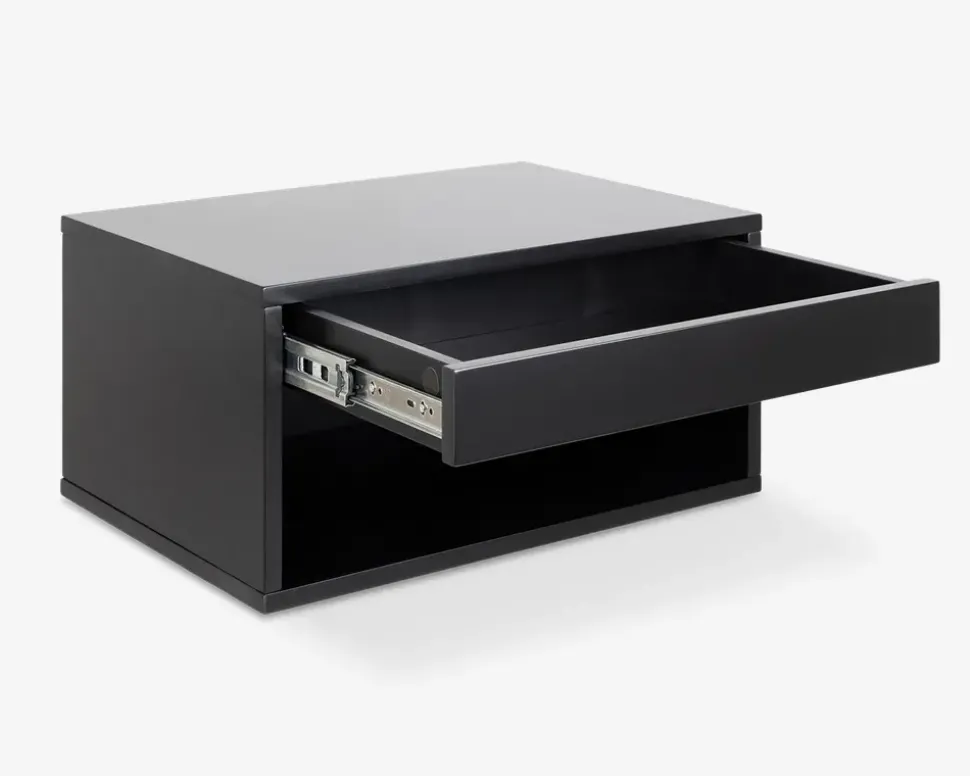 Sengebord Cholet med 1 skuffe sort