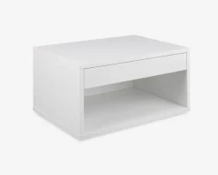 Sengebord Cholet med 1 skuffe hvid