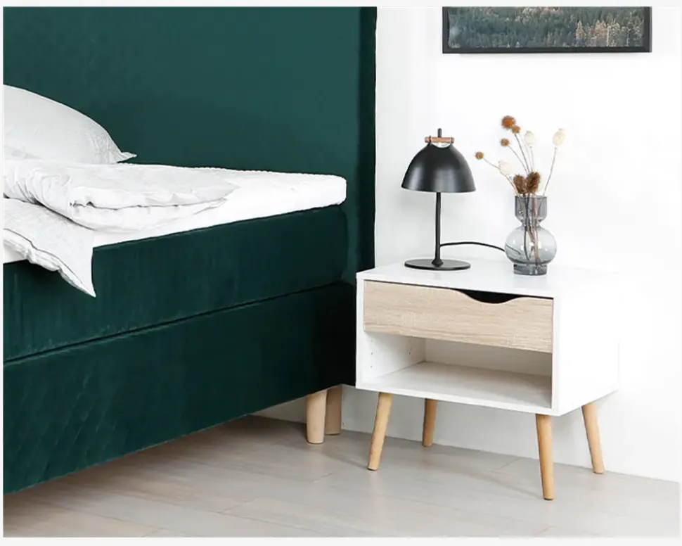 Sengebord Delta m. 1 skuffe