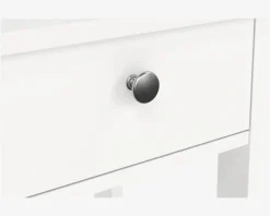 Sengebord Madrid hvid med 1 skuffe