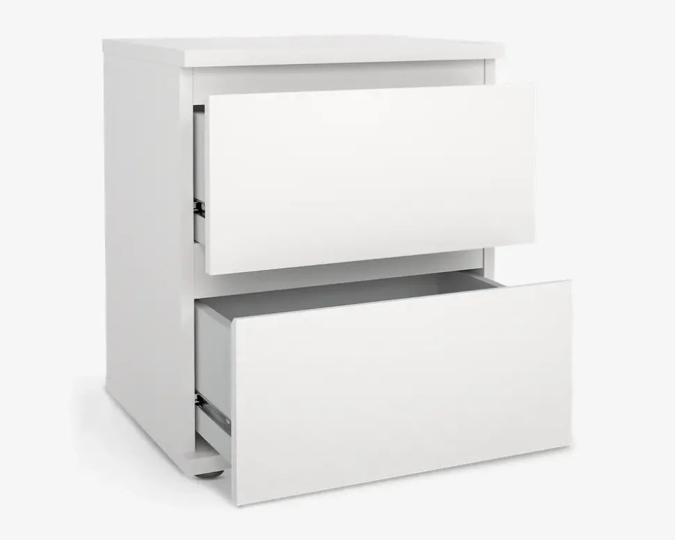 Sengebord Nova med 2 skuffer