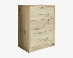 Sengebord Pepe 3 skuffer i eg