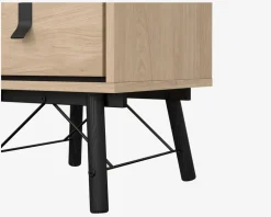 Sengebord Ry m. 2 skuffer eg