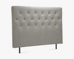 Sengegavl i beige B. 184 cm