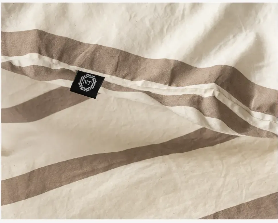 Sengesæt Kelly Stribet Natur 140x200 cm