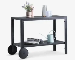 Serveringsvogn sort non-wood