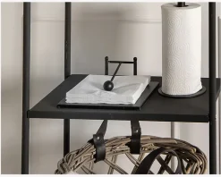 Servietholder Metal Sort 21x21cm