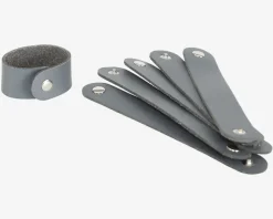 Servietring 6pk Læder Grå