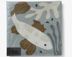 Servietter fish 33x33 cm