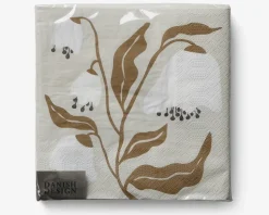 Servietter klokkeblomst beige 33x33 cm