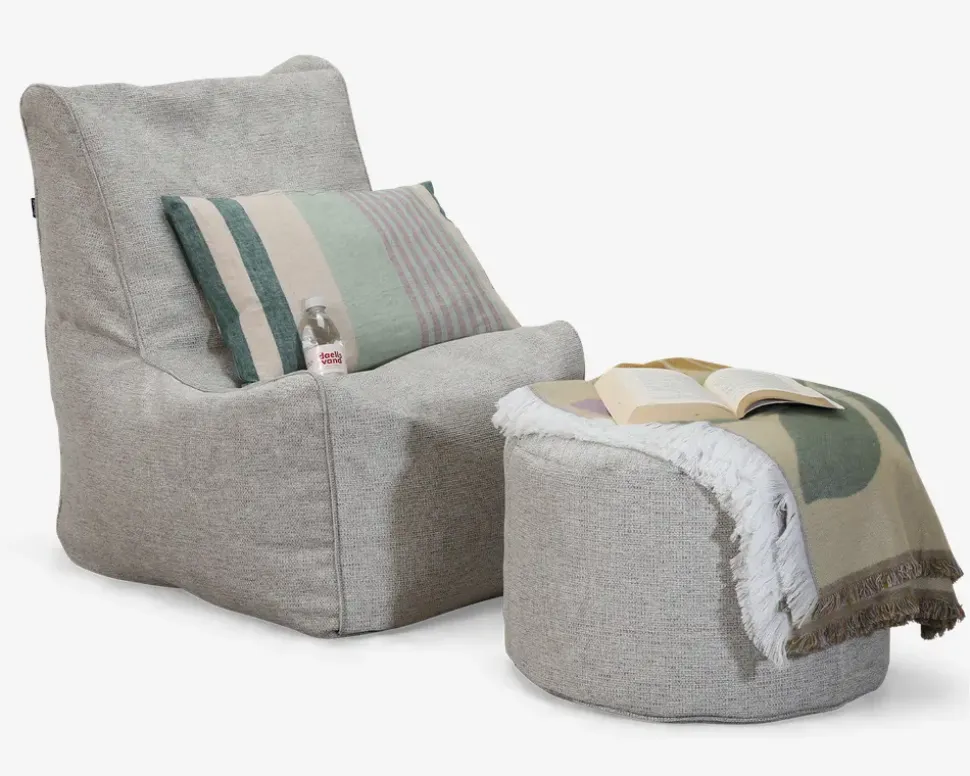 Sækkestol Pazzel beige møbelstof