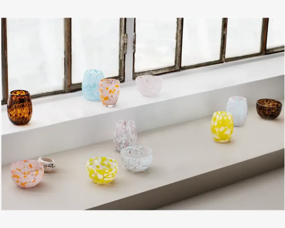 Skål Dots Blå/Rosa