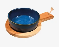 Skål med coaster blå H.4 x Ø.8,5 cm