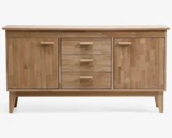 Skænk i hvidolieret eg B. 154 cm