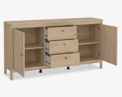 Skænk Madrid eg med 3 skuffer