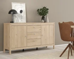 Skænk Madrid eg med 3 skuffer