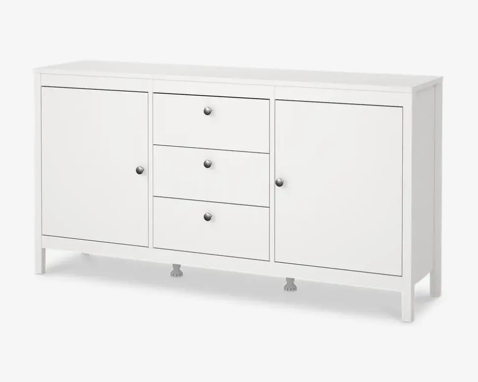 Skænk Madrid hvid med 3 skuffer