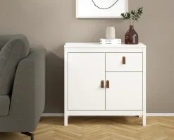 Skænk Madrid hvid med 1 skuffe