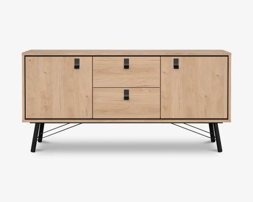 Skænk Ry B. 150 cm sort/eg