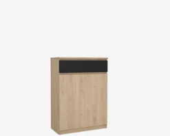 Skoskab Naia eg/sort H. 111,3 cm