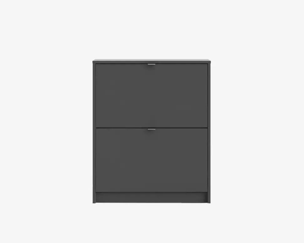 Skoskab Shoes m. 2 låger grå