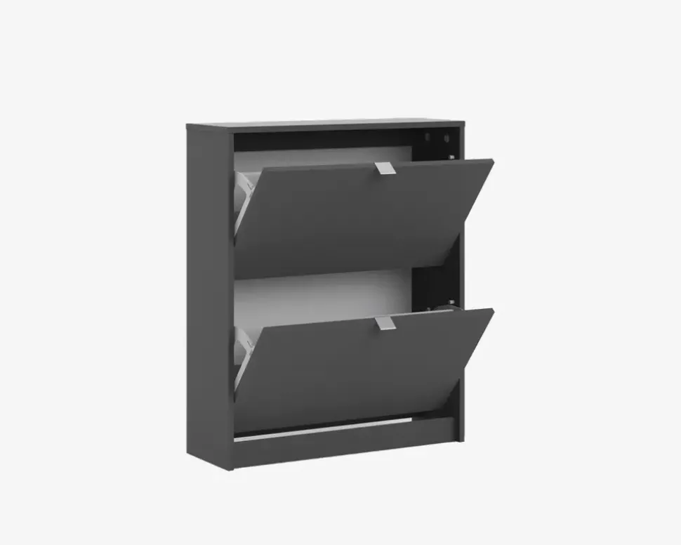 Skoskab Shoes m. 2 låger grå