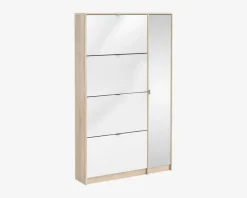 Skoskab Shoes m. 4 låger og spejldør