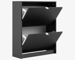 Skoskab Shoes m. 2 låger sort