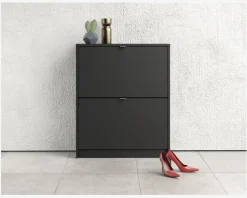 Skoskab Shoes m. 2 låger sort