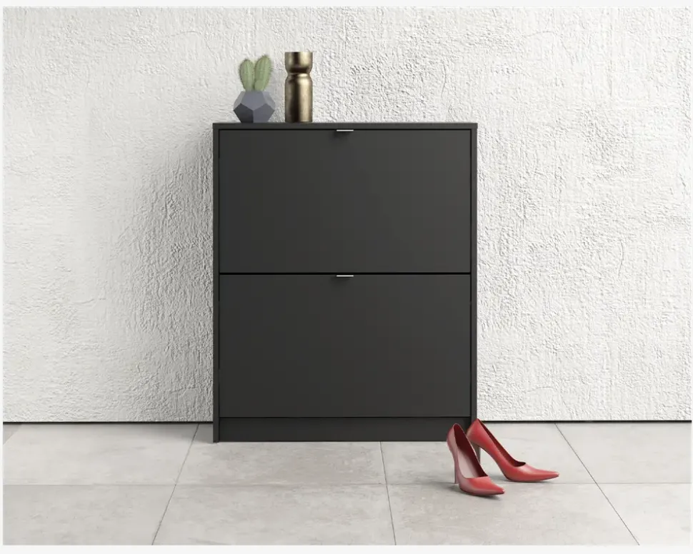 Skoskab Shoes m. 2 låger sort