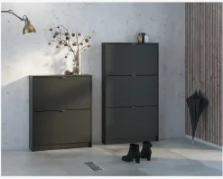 Skoskab Shoes m. 2 låger sort