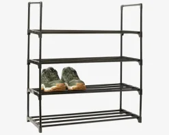 Skostativ Med 4 Hylder Sort