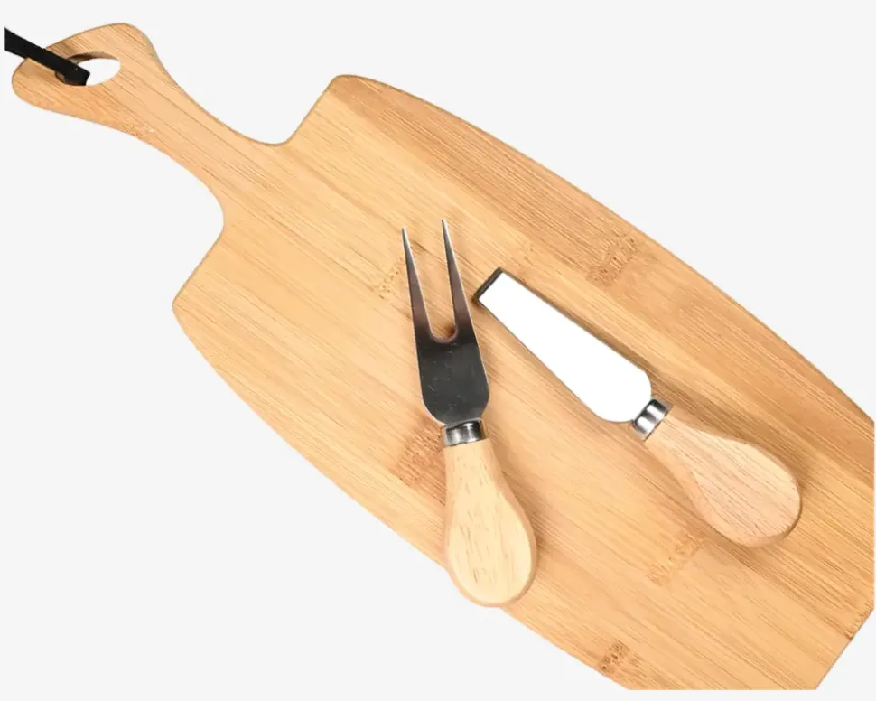 Skærebræt med 2 osteknive