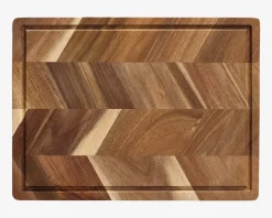 Skærebræt M/Saftrille Acacie Træ 40x26cm