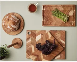 Skærebræt M/Saftrille Acacie Træ 40x26cm